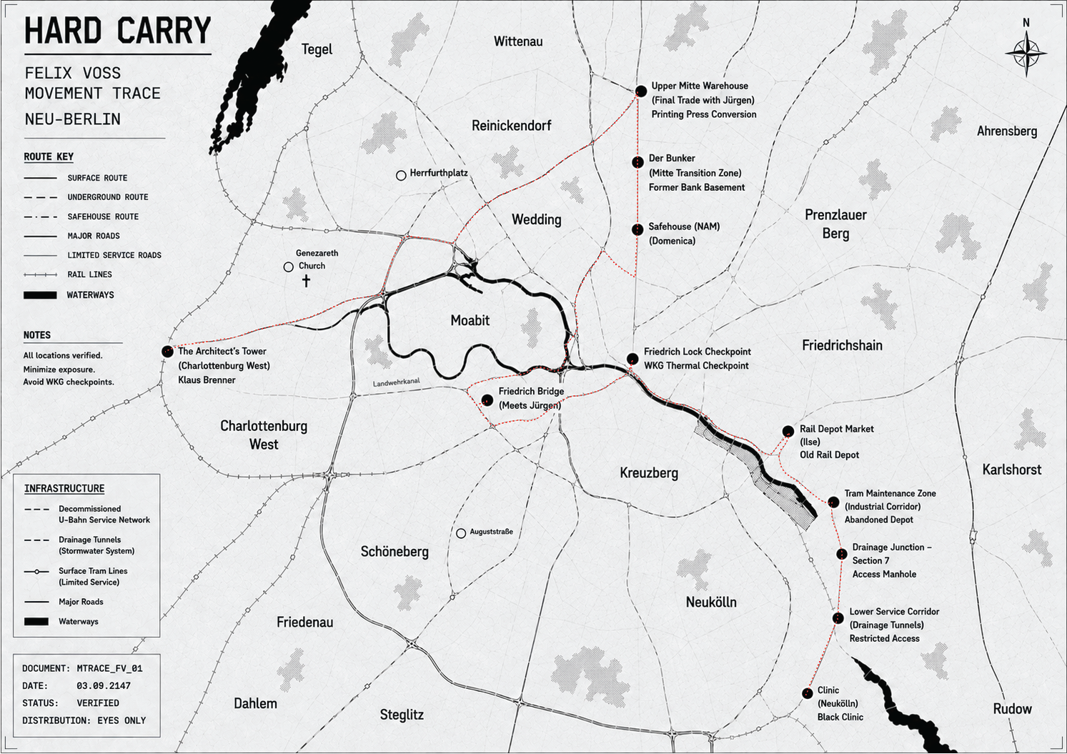 Hard Carry — Felix Voss movement trace, Neu-Berlin